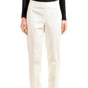 Incotex Women's "Nadine" Ivory Flat Front Pants US S IT 40